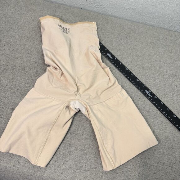 Spanx Power Series Mid Thigh Sculpting Shorts Beige Shapewear Smoothing Women L - Picture 5 of 6